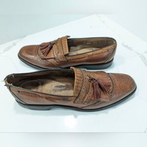 Allen Edmonds Bradenton Men’s Leather Brown Dress Shoes loafers almond toe sz 12